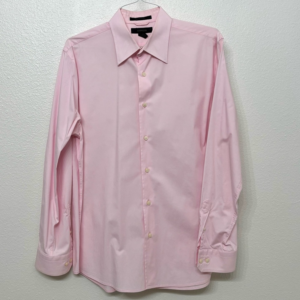 Men’s Pink Express Button Up Size Large